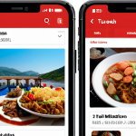 **Mobile-friendly website design:** A visually appealing screenshot of a modern, responsive website on a smartphone. Focus on a clean layout, easy navigation, large touch-friendly buttons, and fast loading speed. Feature elements related to a popular Turkish subject like travel or food. (Avoid Korean references)