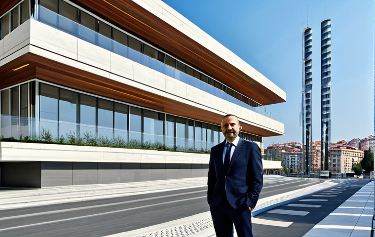 **
A professional architect, fully clothed in a stylish and modern outfit, standing in front of a newly constructed building in Istanbul, Turkey. The building is designed with contemporary Turkish architectural elements. The scene is bright and sunny. Safe for work, appropriate content, perfect anatomy, correct proportions, natural pose, professional photography, high quality, modest.
**
