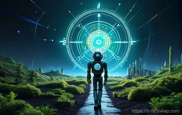 SEO를 위한 사이트맵 최적화 전략 - **Digital Compass Guiding Discovery:**
"An intricate, futuristic digital landscape, glowing with...