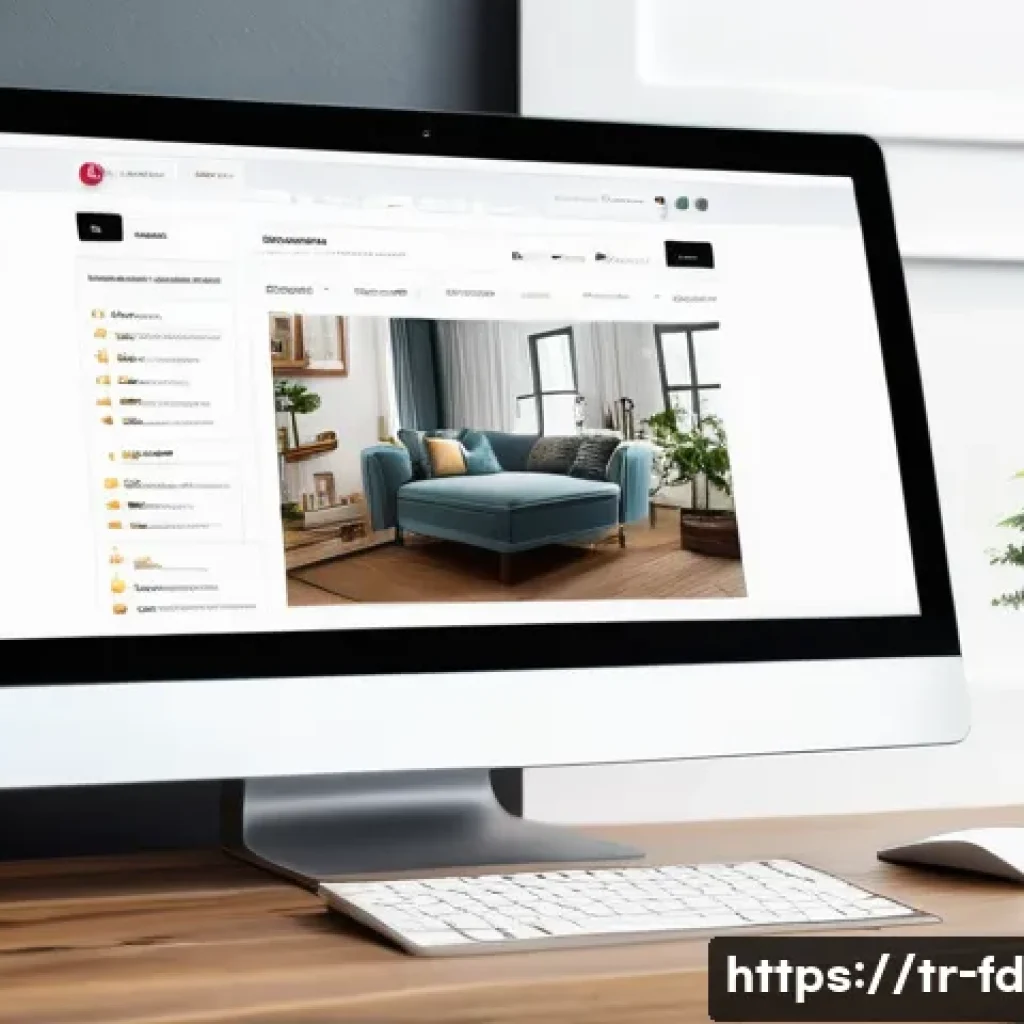 구조화 데이터 활용과 SEO 전략 - A modern Turkish e-commerce website product page displayed on a high-resolution computer screen, sho...