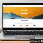 Home 22 고급 SEO를 위한 스키마 마크업 활용 - A modern Turkish e-commerce website product page displayed on a sleek laptop screen, showcasing rich...
