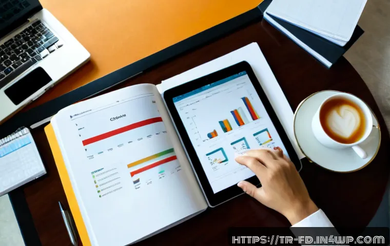 SEO를 위한 데이터 분석 기초 - Photorealistic overhead view of a Turkish digital marketing analyst at a clean modern desk in Istanb...